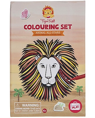 Tiger Tribe Colouring Set, Animal All-Stars - Includes booklet, markers and stickers! Draw And Color