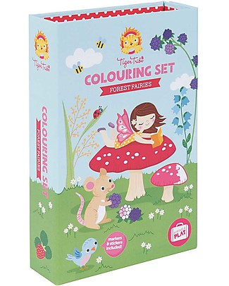 Tiger Tribe Colouring Set, Forest Fairies - Includes booklet, markers and stickers! Draw And Color