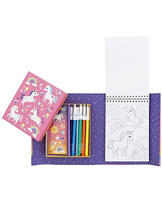 Tiger Tribe Colouring Set, Unicorn & Friends - Includes booklet, markers and stickers Draw And Color