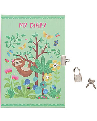 Tiger Tribe My Diary - Tropical Sloth - with included Padlock! Diaries