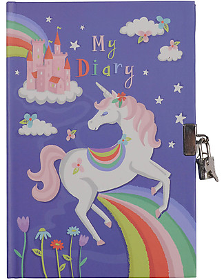 Tiger Tribe My Diary, Unicorn and Rainbow - with included Padlock! Diaries