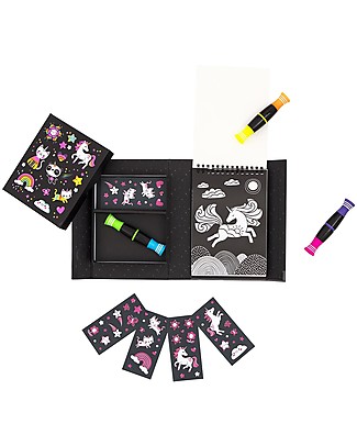 Tiger Tribe Neon Colouring Set, Unicorn & Friends - To Tell Stories! Draw And Color