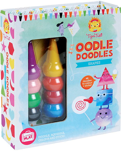 Tiger Tribe Oodle Doodle Crayon Sets, Shapes - Perfect on-the-go! Board Games
