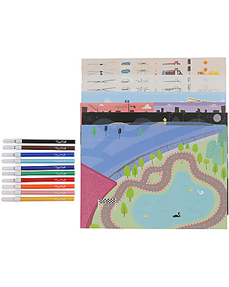 Tiger Tribe Set 200 Coloured and To Colour Stickers, On the Move - Great on Holiday! Stickers & Stamps Sets