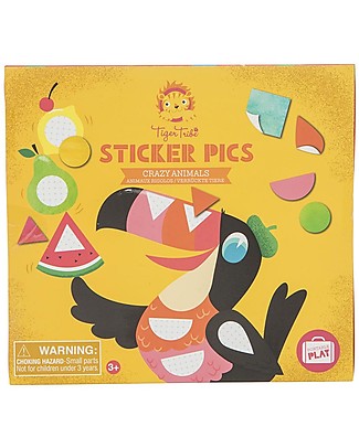 Tiger Tribe Sticker Pics Activity Set, Crazy Animals - A complete set to create the funniest animals! Creative Toys