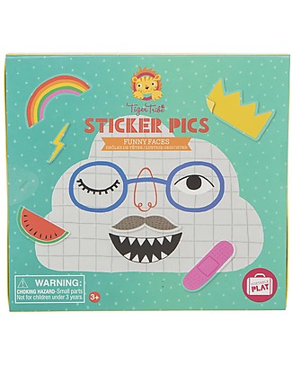 Tiger Tribe Sticker Pics Activity Set, Funny Faces - A complete set to create the funniest faces! Creative Toys