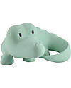 Tikiri 3-in-1 Rattle, Teether, Bath Toy - Crocodile, My First Zoo - 100% Natural Rubber Rattles