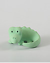 Tikiri 3-in-1 Rattle, Teether, Bath Toy - Crocodile, My First Zoo - 100% Natural Rubber Rattles