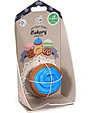 Tikiri 3-in-1 Rattle, Teether, Bath Toy - Cupcake - Bakery Items - 100% Natural Rubber - GOLS Certified Teethers