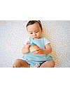 Tikiri 3-in-1 Rattle, Teether, Bath Toy - Cupcake - Bakery Items - 100% Natural Rubber - GOLS Certified Teethers