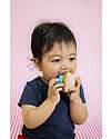 Tikiri 3-in-1 Rattle, Teether, Bath Toy - Cupcake - Bakery Items - 100% Natural Rubber - GOLS Certified Teethers