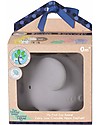 Tikiri 3-in-1 Rattle, Teether, Bath Toy Elephant, My First Zoo - Gift Box - 100% Natural Rubber Bath Toys