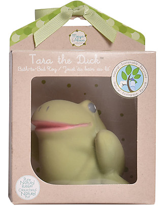 Tikiri 3-in-1 Rattle, Teether, Bath Toy - Gemba the Frog - 100% Natural Rubber Bath Toys
