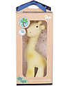Tikiri 3-in-1 Rattle, Teether, Bath Toy - Giraffe, My First Zoo - Gift Box - 100% Natural Rubber Bath Toys