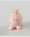 Tikiri 3-in-1 Rattle, Teether, Bath Toy - Hippo, My First Zoo - 100% Natural Rubber Bath Toys