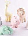 Tikiri 3-in-1 Rattle, Teether, Bath Toy - Hippo, My First Zoo - 100% Natural Rubber Bath Toys