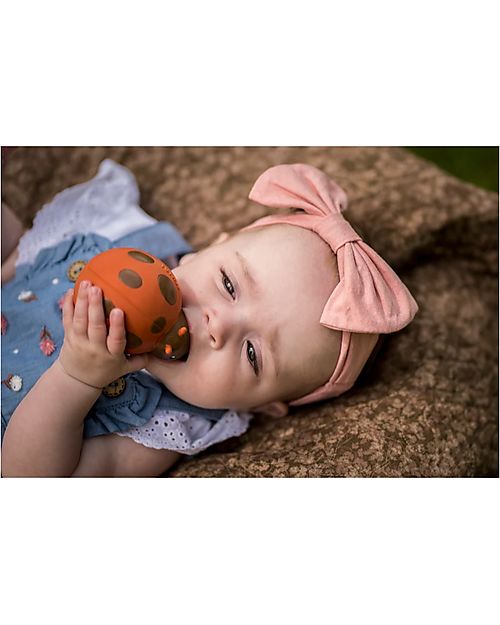 Tikiri 3-in-1 Rattle, Teether, Bath Toy - Lady Bug - Garden Animals - 100% Natural Rubber - GOLS Certified Teethers