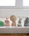 Tikiri 3-in-1 Rattle, Teether, Bath Toy - Lion, My First Zoo - 100% Natural Rubber Bath Toys