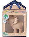 Tikiri 3-in-1 Rattle, Teether, Bath Toy - Lion - My First Zoo - Gift Box - 100% Natural Rubber Bath Toys