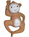 Tikiri 3-in-1 Rattle, Teether, Bath Toy - Monkey - My First Zoo - Gift Box - 100% Natural Rubber Teethers