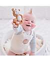 Tikiri 3-in-1 Rattle, Teether, Bath Toy - Monkey - My First Zoo - Gift Box - 100% Natural Rubber Teethers