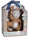 Tikiri 3-in-1 Rattle, Teether, Bath Toy - Monkey - My First Zoo - Gift Box - 100% Natural Rubber Teethers