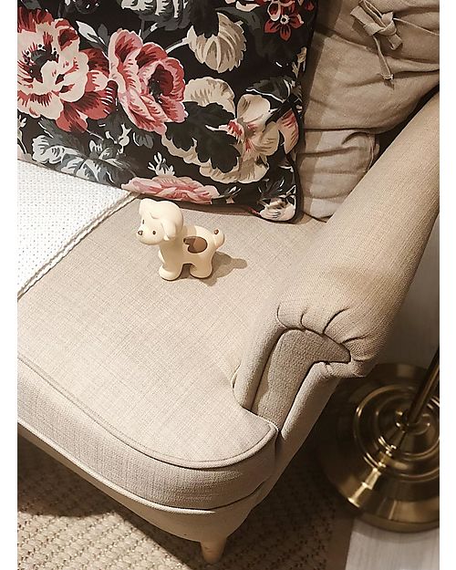 Tikiri 3-in-1 Rattle, Teether, Bath Toy - Puppy - My First Farm - Gift Box - 100% Natural Rubber Bath Toys