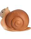 Tikiri 3-in-1 Rattle, Teether, Bath Toy - Snail - Garden Animals - 100% Natural Rubber - GOLS Certified Teethers