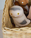 Tikiri 3-in-1 Rattle, Teether, Bath Toy - Snow Owl , My First Arctic Animals - 100% Natural Rubber Bath Toys