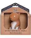 Tikiri 3-in-1 Rattle, Teether, Bath Toy - Squirrel, My First Arctic Animals - 100% Natural Rubber Bath Toys