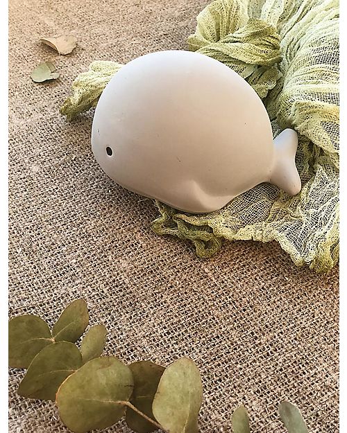 Tikiri 3-in-1 Rattle, Teether, Bath Toy - Whale, Ocean Buddies, Gift Box - 100% Natural Rubber Bath Toys