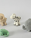 Tikiri 3-in-1 Rattle, Teether, Bath Toy - Zebra, My First Zoo - 100% Natural Rubber Bath Toys