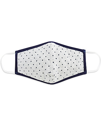 Tikiri Adult/11+ years Washable Mask - Stars - 3 Layers - 95% Filter - 100% Cotton - Oeko-Tex Certified Face Mask for Personal Protection