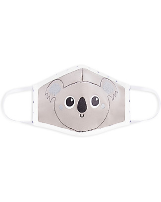 Tikiri Child's Reusable Mask - Koala - 3 Layers - 95% Filter - 100% Cotton - Oeko-Tex Certified Face Mask for Personal Protection