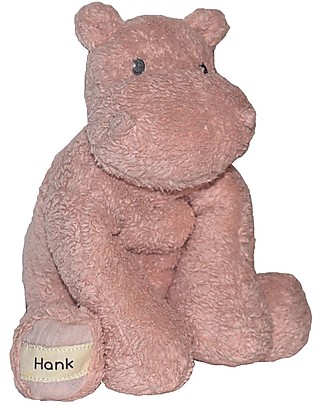 Tikiri Classics Soft Toy - Hank the Hippo - 100% Organic Cotton Puppets