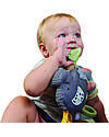Tikiri Elephant Vibrator Toy with Rubber Teether - Organic Cotton Rattles