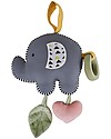 Tikiri Elephant Vibrator Toy with Rubber Teether - Organic Cotton Rattles