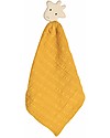 Tikiri Giraffe Comforter with Rubber Teether, Yellow - Natural Rubber and Organic Cotton Doudou & Comforters