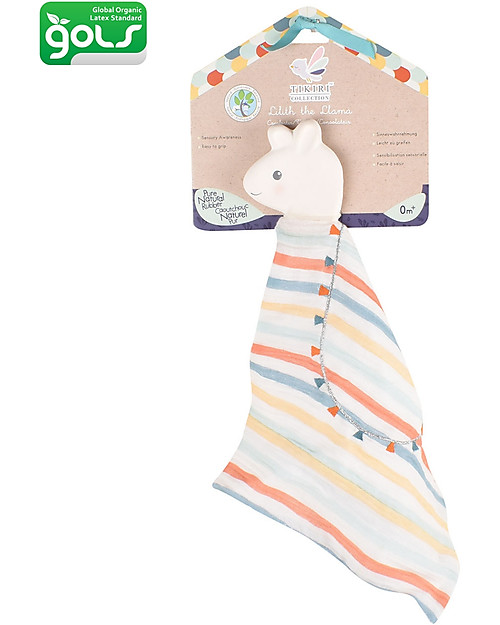 Tikiri Lilith the Llama Comforter with Rubber Head Teether Doudou & Comforters