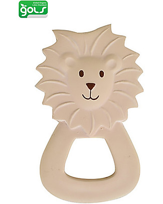 Tikiri Lion Teether, Zoo - 100% Natural Rubber Teethers