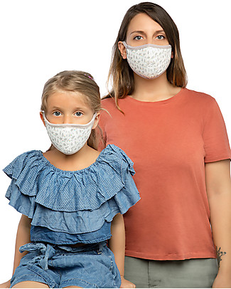 Tikiri Mum & Child Reusable Masks - 3 Layers - 95% Filter - 100% Cotton - Oeko-Tex Certified Face Mask for Personal Protection