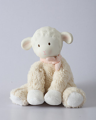 Tikiri Puppet Lamb Lili, Pink - Natural Rubber and Organic Cotton Puppets