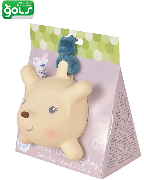 Tikiri Rattle Ethan the Hedgehog - Natural Rubber Teethers