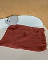 Tikiri Safari Doudou Comforter - Elephant - Red Barn Muslin - Natural Rubber Teether Doudou & Comforters