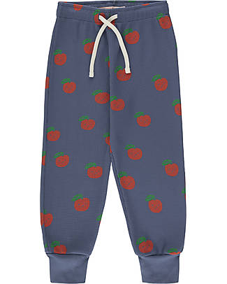 Tiny Cottons Apples Sweatpants - Light Navy/Deep Red Trousers