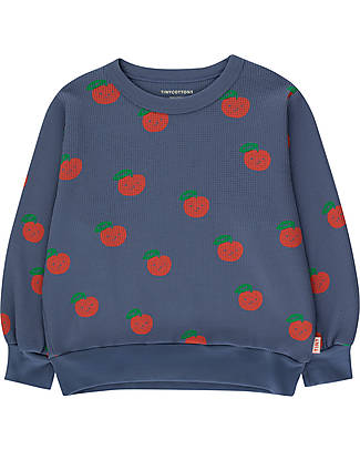 Tiny Cottons Apples Sweatshirt - Light Navy/Deep Red Sweatshirts