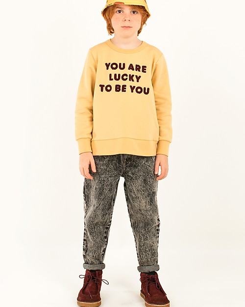 Tiny Cottons Baggy Jeans, Snowy Black Jeans