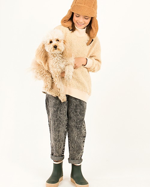 Tiny Cottons Baggy Jeans, Snowy Black Jeans