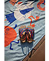 Tiny Cottons Beach Friends Towel - Cadet Blue / Orange - Cotton Towels And Flannels