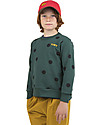 Tiny Cottons Big Dots Sweatshirt - Dark Green/Black - Pima Cotton Sweatshirts
